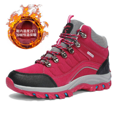 

Autumn&winter hiking shoes for men&women casual couples cotton shoes warm plus velvet outdoor hiking cross-country shoes foreign trade