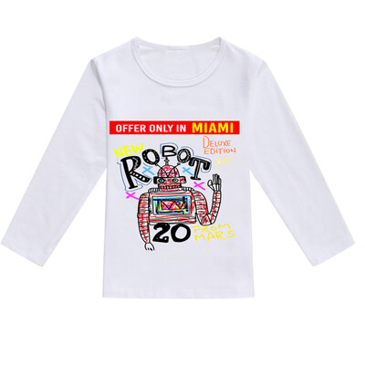 

Toddler Baby Kids Boys Girls Spring Cartoon Print Tops T-shirt Casual Clothes
