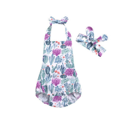 

US Newborn Baby Girl Cactus Romper Jumpsuit Headband 2Pcs Outfits Clothes Summer