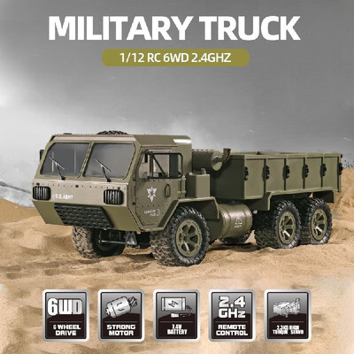 

Fayee 112 RC 6WD 24GHz Military Truck Army Truck Off-road Car RTR Car Gift for Adults Kids Boys