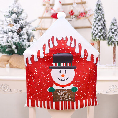 

〖Follure〗Christmas Decoration Chair Covers Dining Seat Santa Claus Home Party Decor