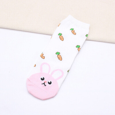 

New Fashion Women Cotton Cute Socks Cartoon Cat And Dogs Paws With Dots Happy Funny Socks Woman