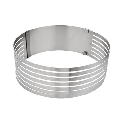 

Stainless Steel Adjustable Layer Cake Slicer Mousse Mould DIY Bakeware Tool