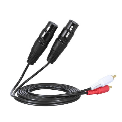 

15m 5ft Stereo Audio Cable Cord Dual XLR Female to Dual RCA Male Plug for Mixer Mixing Console Microphone Amplifier