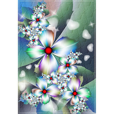 

5D DIY Full Drill Diamond Painting White Flowers Cross Stitch Embroidery