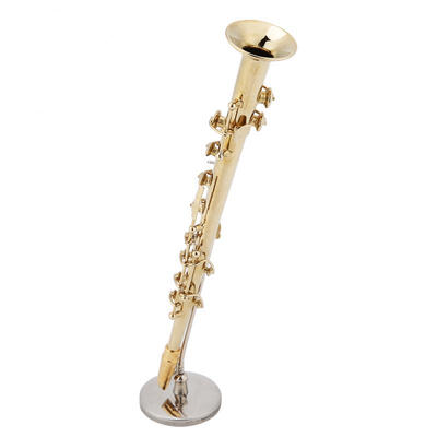 

Greensen Exquisite Metal Mini Clarinet Model Crafts Desktop Figurines Decoration Ornaments