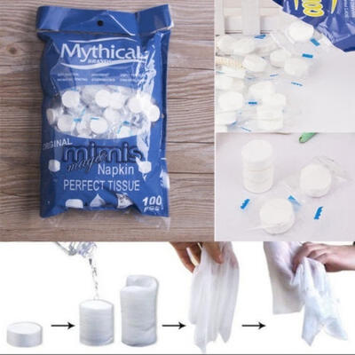 

100pclot Mini Portable Face Care Cotton Compressed Towel For Outdoor Travel