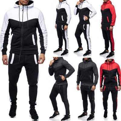

Fashion Hot New Fashion Men Tracksuit Set Hoodies Sweatshirt Slim Fit Pants Jogger Sportswear Suit