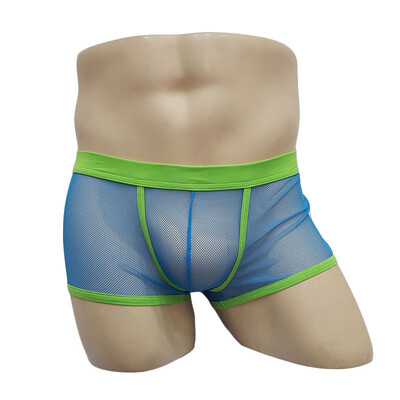 

Mens Sexy Low Rise Stretchy Lingerie Boxer Brief Shorts Mesh Thongs Underwear