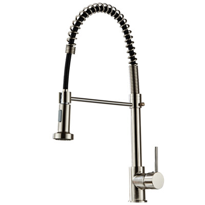 

Commercial Kitchen Faucet Multi-Function Sink Pull-down Brushed Nylon Water Pipe