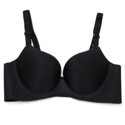 

Plus Size Women Underwear Simple Black Seamless Push Up Collection Bra Lingerie