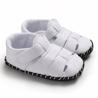 

Baby Boys Sandals for Newborns Canvas Shoes Summer Baby Boys Breathable Anti-Slip Hollow Design Shoes