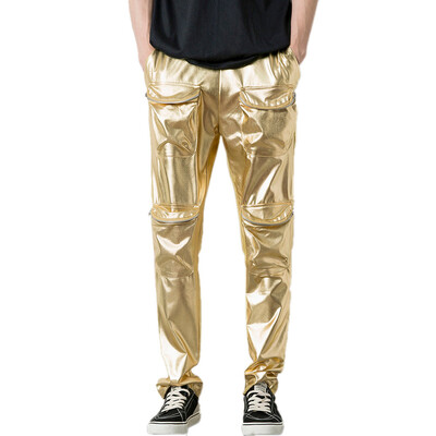 

Gobestart Mens Autumn Winner Hip-hop Pure color New Fitness Casual Pocket Sports Pants