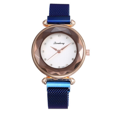 

Explosion models creative fashion Milan with magnet buckle watch womens diamond mirror lazy quartz ladies watch