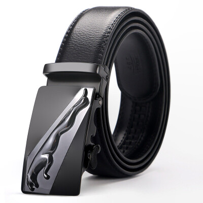 

New mens casual cow genuine leather belts strap male belt golden automatic buckle cinto masculino Business Genuine Leather Belt