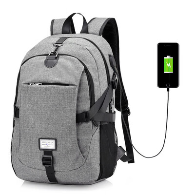 

Canvas backpack mens large-capacity leisure travel bag laptop bag multi-function backpack