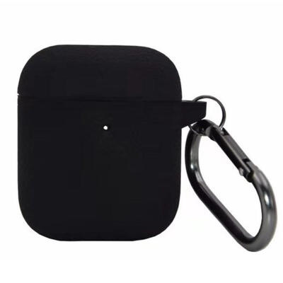 

Silicone Cover For AirPods 2 Charging Case Scratch-proof Shock-proof LED Visible One-piece Case Skin With Carabiner