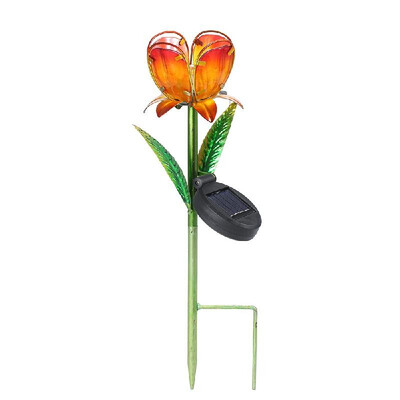 

Solar Powered Flower Light LEDs Lawn Lamp Decorative Stake Lantern IP55 Water-resistant Outdoor Lights for Walkway Lawn Path Garde
