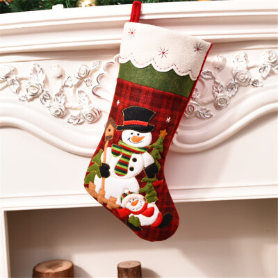 

Gobestart Candy Bag Christmas Gifts Tree Ornament Stocking Santa Claus Snowman Sock Decor