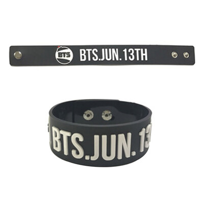 

Kpop EXO BTS Wanna ONE GOT7 Equal Support Silicone Bracelet Unisex Pair Bracelet Hot Gift