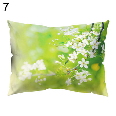 

Fresh Pillow Case Plant Flower Soft Cushion Cover Home Office Car Decoration