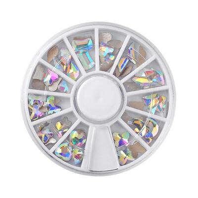 

Mixed Shaped Glitter Nail Art Rhinestones DIY Manicure Gorgeous Charm Wheel