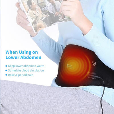 

Greensen Heated Waist Belt Black One Size Waistband with a 2M Long Direct Charge Charger&USB Charging Cable