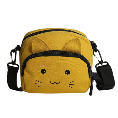 

Cute Cat Print Shoulder Messenger Packs Canvas Women Small Crossbody Bags