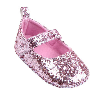 

Baby Infant Girls Soft Sole Toddler Sequins Princess Mary Jane Shoes Prewalker Baby Walking Shoes