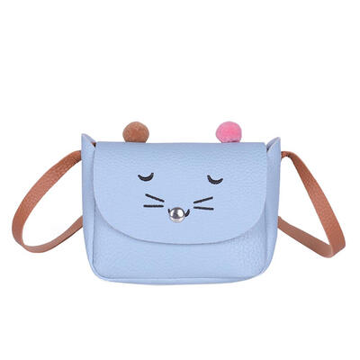 

Shoulder Bag Cat Ear Coin Purse Kids Women PU Small Square Crossbody Bags