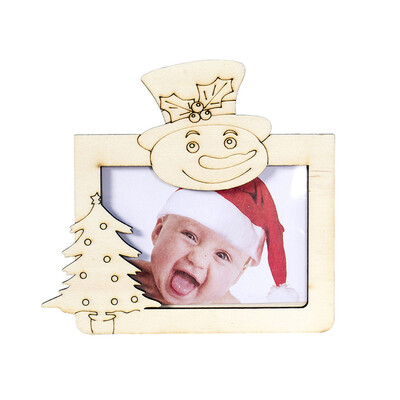 

〖Follure〗New wooden Christmas Photo Frame Decorations Photo Ornament Table Decor