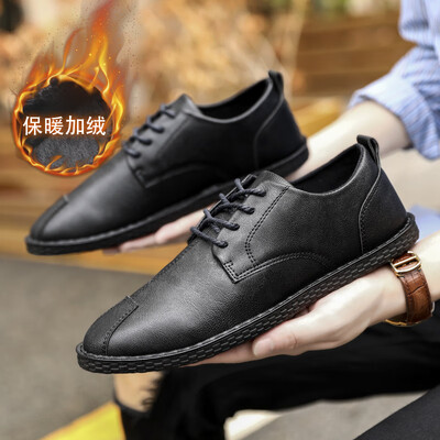 

New trendy male social guy mens shoes summer&summer Korean trend British casual mens small shoes black plus velvet