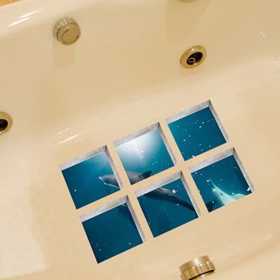 

〖Follure〗6pcsNew Bath Tub Shower Stickers PVC Decals Applique Anti Skid Mural Home Decor