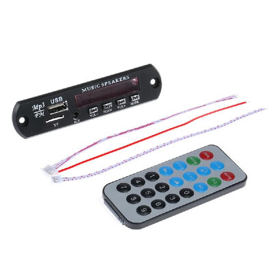 

Car Music MP3 Decoder Board Audio FM Radio Module with Aux in USB Port TF Card Slot Remote Control