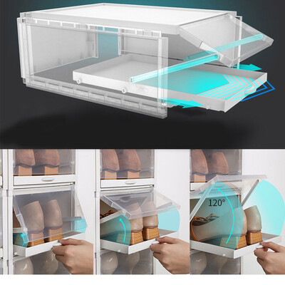 

〖Follure〗Pull Drawer Type Shoe Box Transparent Plastic Shoe Storage Box