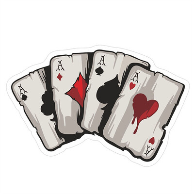 

Graphics Playing Cards A Vinyl Car Truck Window Laptop Helmet Decal Sticker