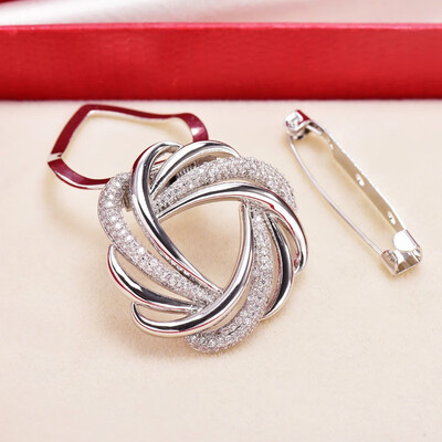 

T-shirt corner knotted buckle silk scarf buckle clothes hem buckle dual-use brooch brooch pin with accessories clip