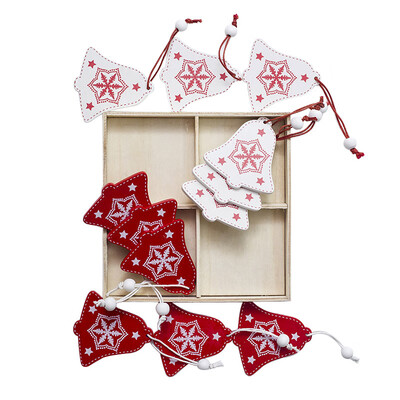 

Toponeto Xmas DIY Wooden Pendant Christmas Tree Festival Party Decoration Hang Ornament