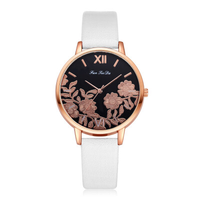 

FanTeeDa Brand New Women Watches Brand Luxury Rose Gold Round Fashion Popular Wristwatch Female Quartz Watch Women Watch 533