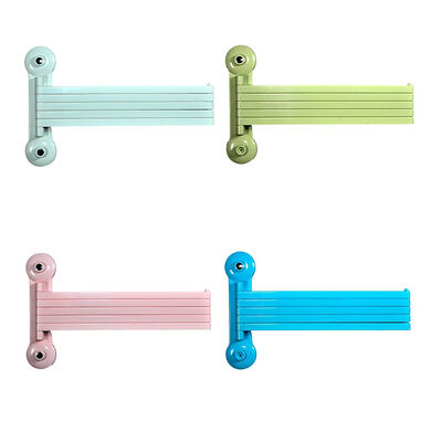 

ABS Towel Rack 180 Degree 5-Gear Rotating Hanger Vacuum Sucker No Drilling Suction Cup Holders Bracket