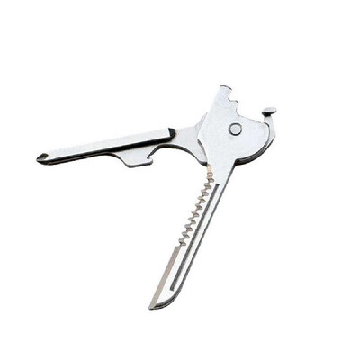 

6 in 1 Portable Outdoor Cut Mini Multifunctional Cutter Stainless Steel Wilderness Survival Tool Camping Cuts