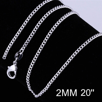 

Mm Side Chain Silver Plated Pendant Necklace