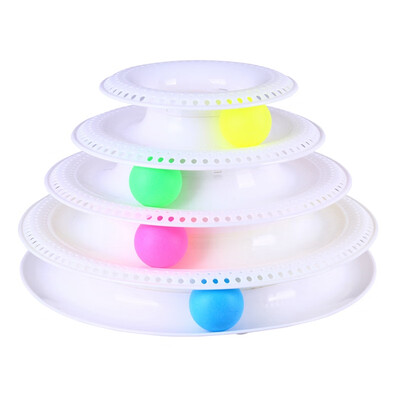 

Funny Cat Kittens Entertainment Disc Turntable Toys Pet Cat Colrful Toys Intelligence Triple Play Disc Cat Toy Balls For Gatos