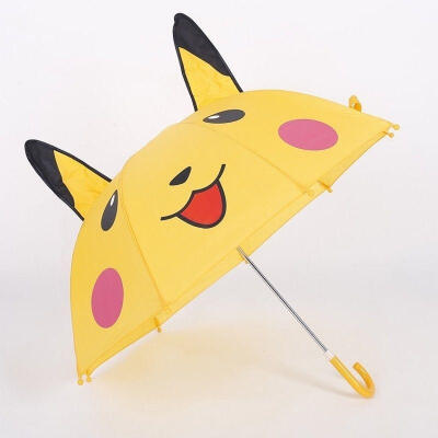 

New Pokemon Pikachu Compact Folding Umbrella Mini Yellow All Over Print Catoon