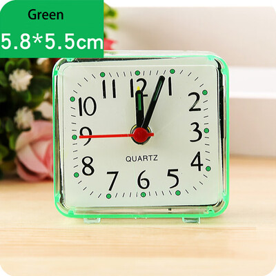 

Siaonvr Square Small Bed Compact Travel Quartz Beep Alarm Clock Cute Portable