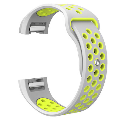

〖Follure〗Fashion Double Color Sports Silicone Bracelet Strap Band For Fitbit Charge 2 BK