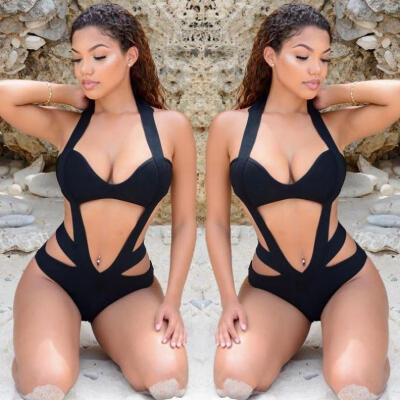 

Swimwear Women One-Piece Padded Bikini Swimsuit Bathing Monokini Bandage Bikini