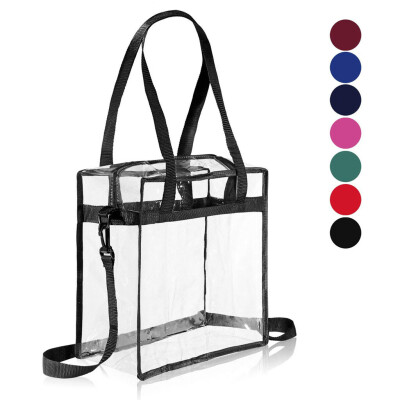 

Tailored Transparent Handbag Zipper Shoulder Bag Cosmetic Bag Storage Bag Unisex