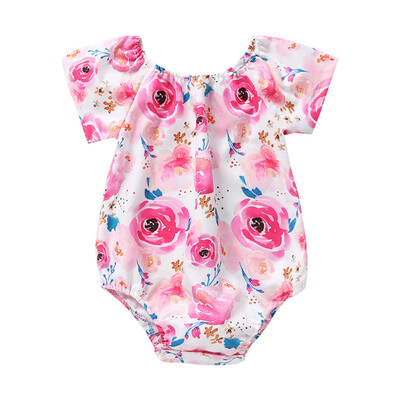 

Newborn Infant Baby Girls Floral Print Romper Bodysuits Playsuit
