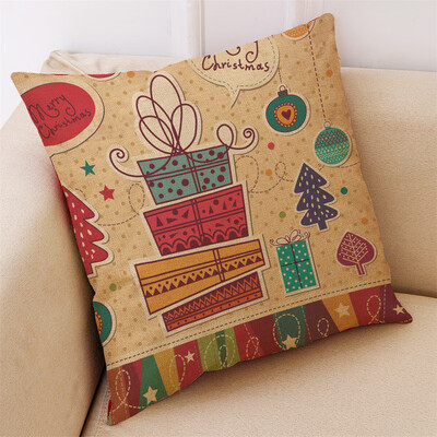 

Gobestart New Christmas Cotton Linen Pillow Case Sofa Cushion Cover Home Decor